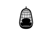 Hanging Egg Chair Silhouette Bundle, an Illustration by Designer_Momina (Thumbnail 32 of 51)