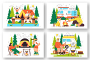 10 Summer Camping Illustration, a Seasonal Illustration by denayunebgt (Thumbnail 3 of 4)