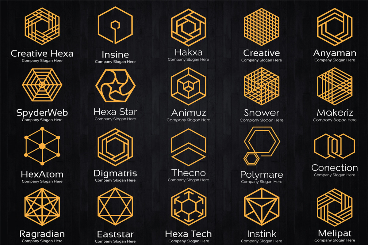 Hexagon Logo Emblems, a Branding & Logo Template by Artha Desain (Photo 4 of 8)