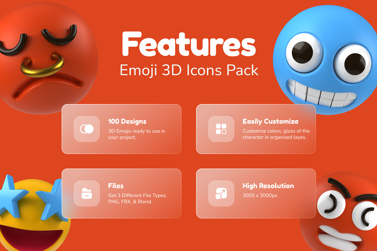3D Emoji Icons, an Emoji Icon by Vectors Market (Photo 2 of 10)