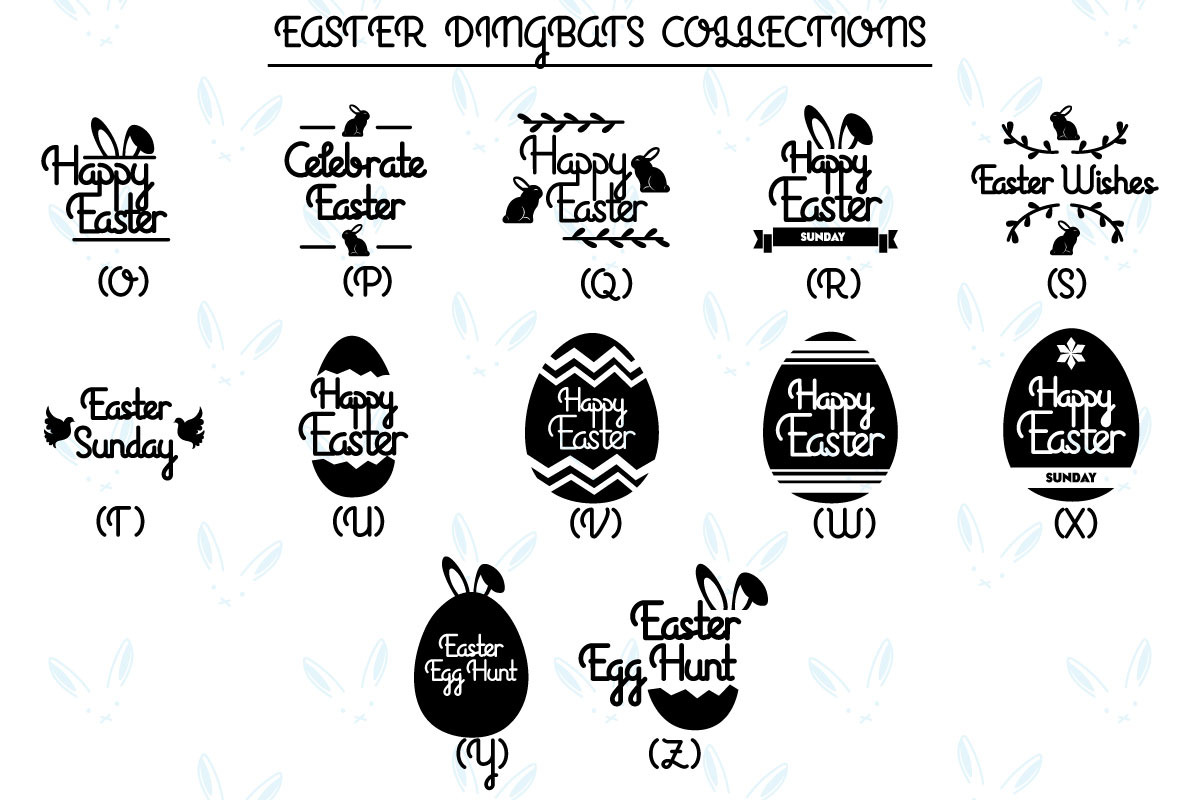 Easter Egg Dingbats preview 3