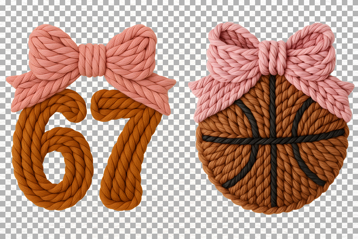 Faux Yarn Basketball Mom 67 Bow PNG, a Sport Illustration by SugarCloudStudioArt (Photo 5 of 5)