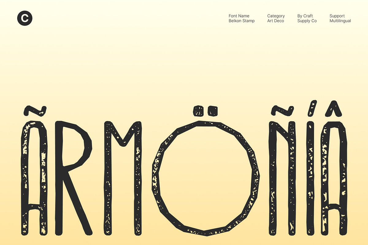 Belkon Stamp, a Sans Serif Font by Craft Supply Co. (Photo 7 of 8)