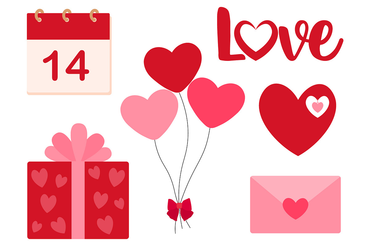 Valentine's day clipart, an Illustration by IrinaShishkova (Photo 3 of 7)