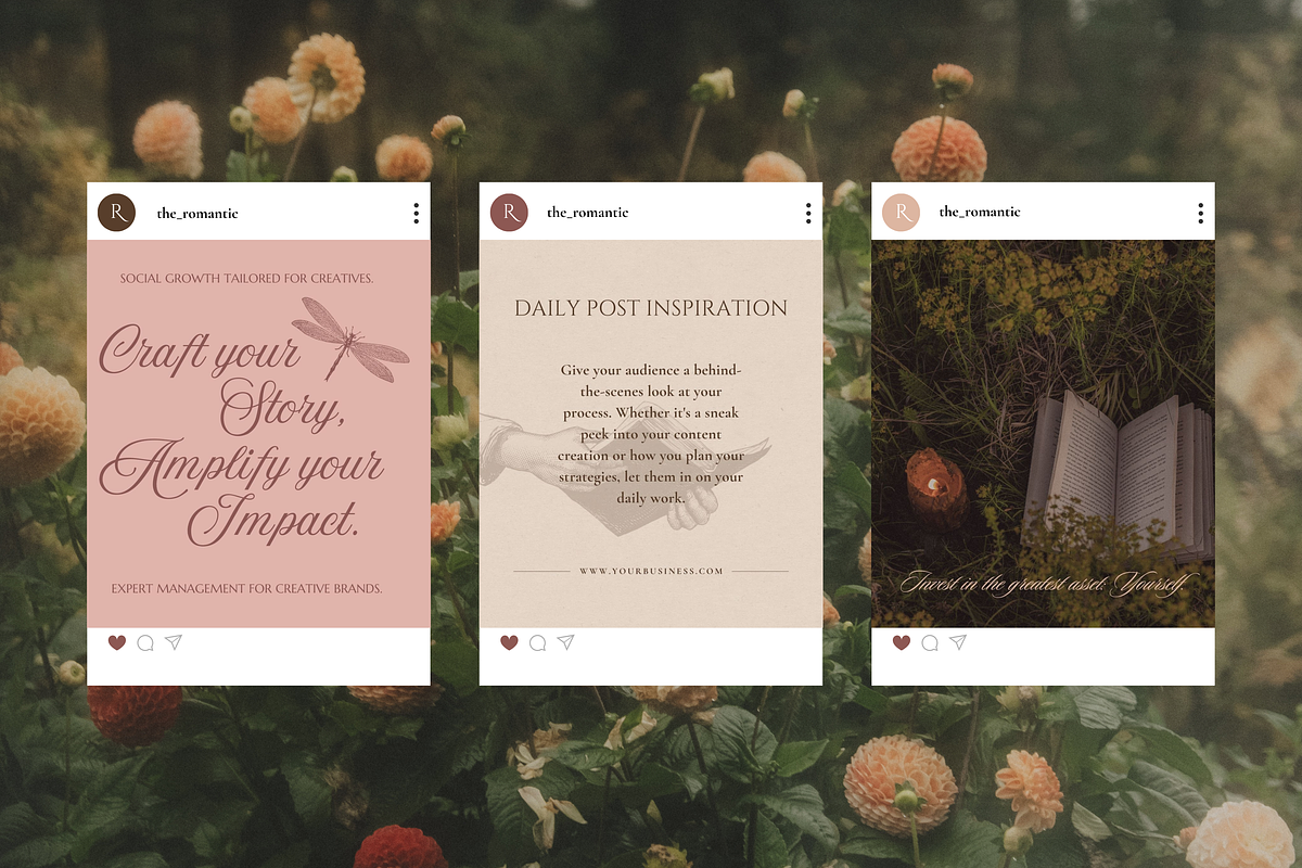 The Romantic Social Media Bundle, a Social Media Template by The Flossy Finch (Photo 19 of 22)