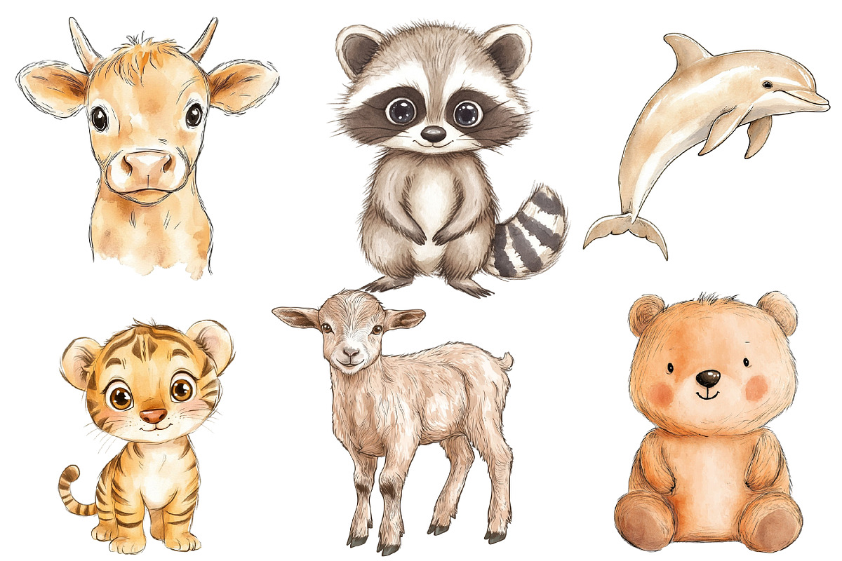 Baby Animal Nursery Sublimation, an Illustration by Designworld (Photo 5 of 7)