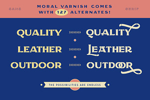 Moral Varnish Sans Serif & Stencil