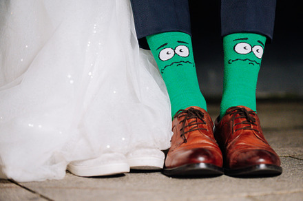 Detail of the feet of a just married couple, a Person Photo by rubenchase