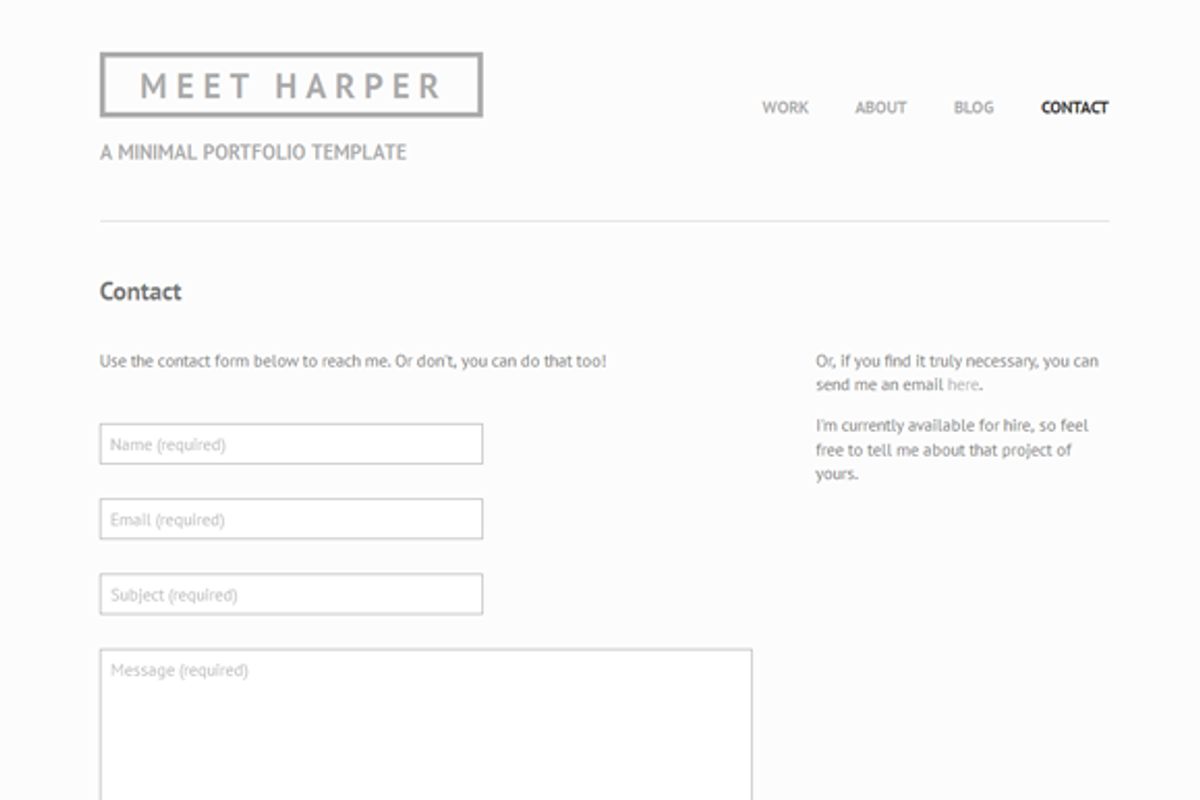Harper - Minimal Portfolio Template, a Websites & App Template by Carvd Themes (Photo 4 of 4)