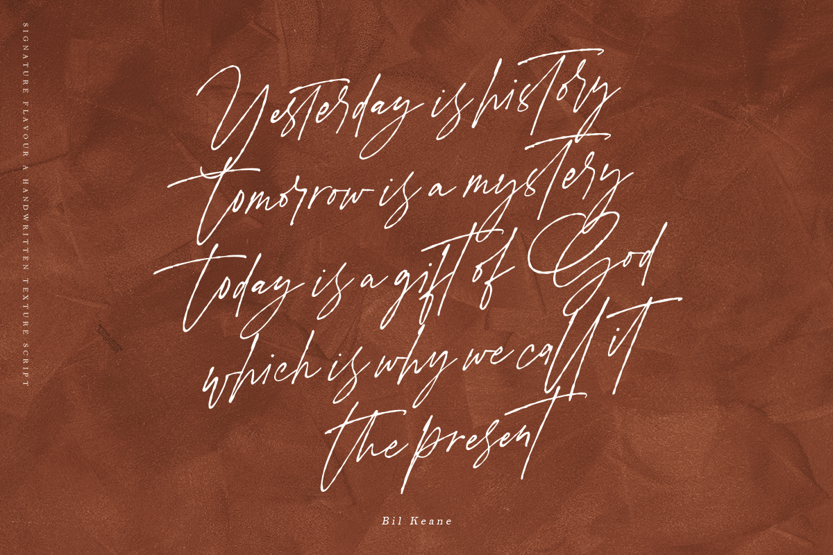Signature Flavour | Handwritten Font preview 6