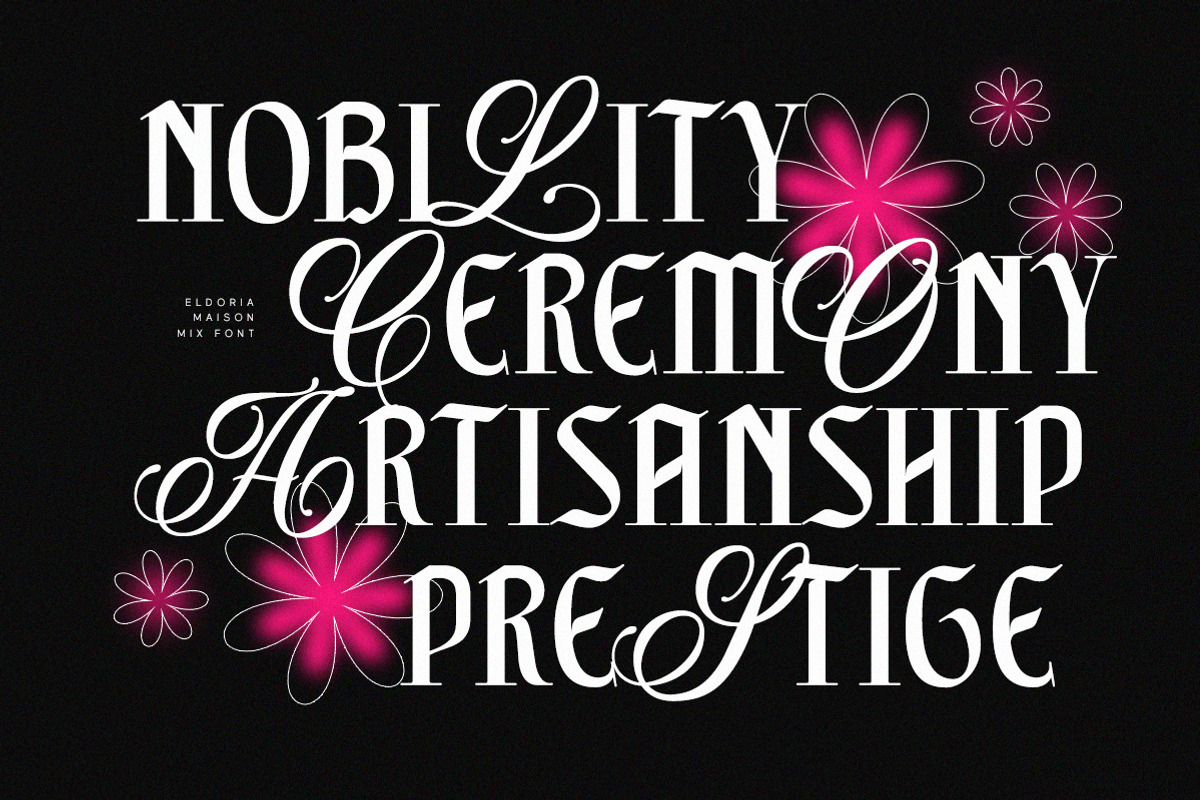 Eldoria Maison Luxury Mixed Font, a Script Font by Letterhend Studio (Photo 2 of 9)