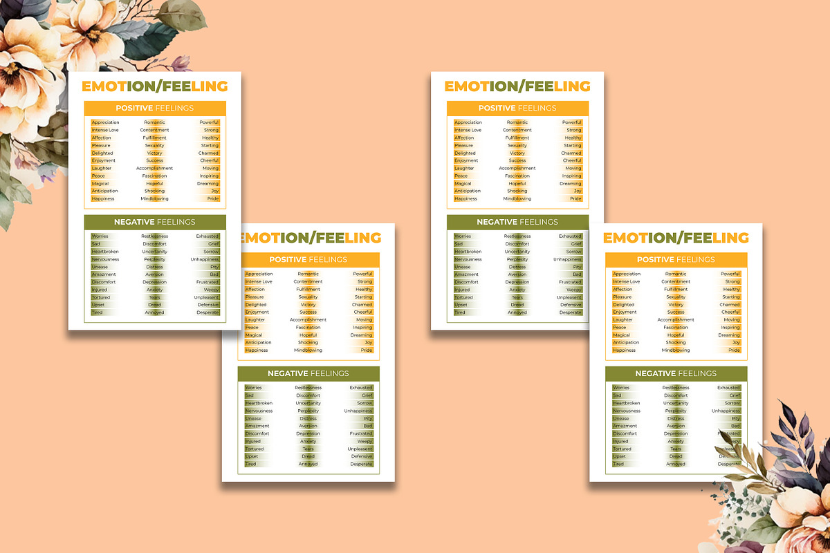 Positive and Negative Emotion Kdp, a Stationery Template by Hurairagraphics (Photo 2 of 4)
