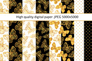 GOLDEN BUTTERFLIES, a Decorative Illustration by FARAWAYKINGDOM (Thumbnail 3 of 5)