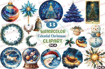 Celestial Christmas Clipart