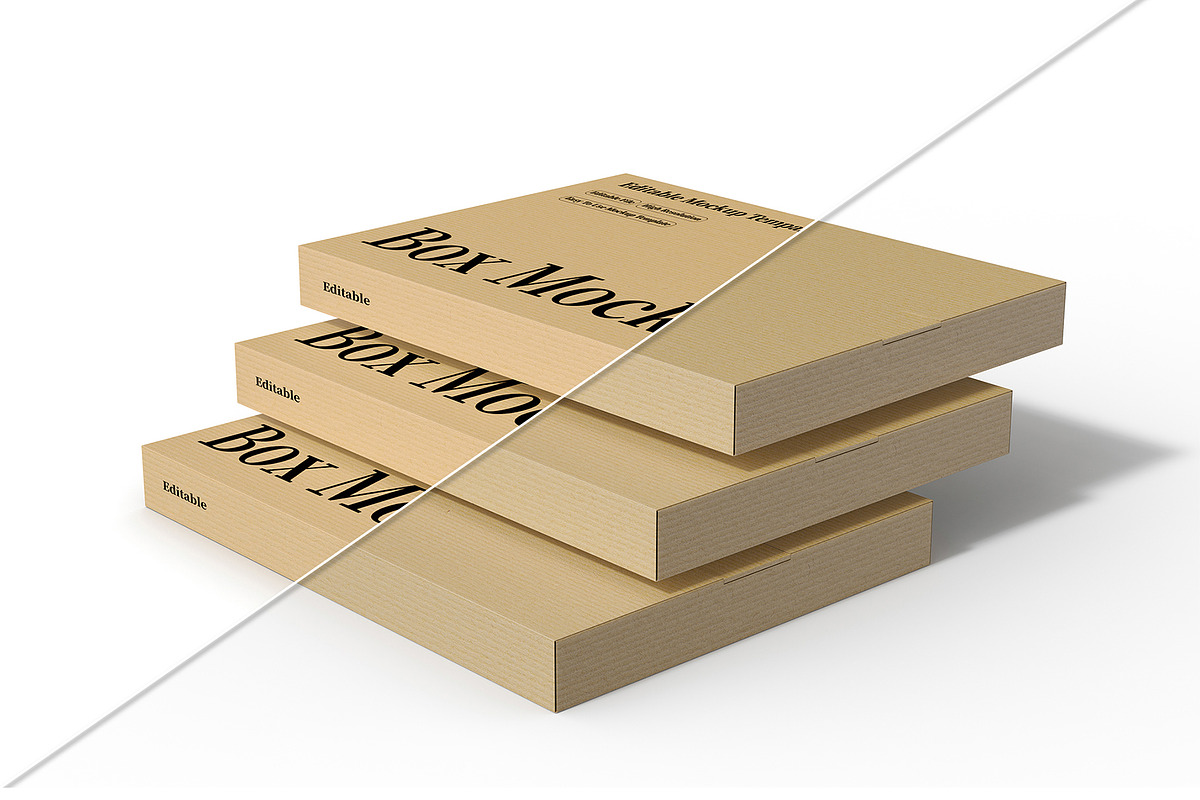 Stacked Box Packaging Mockup