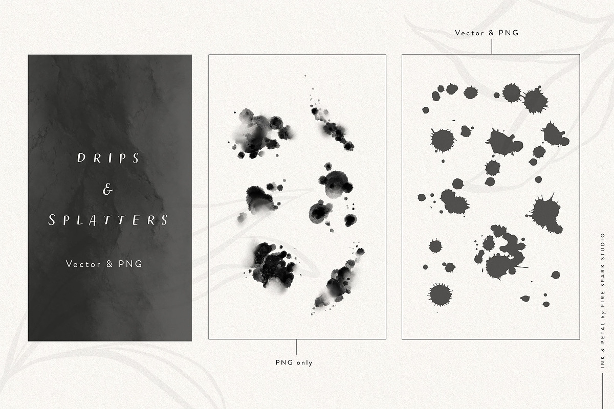 Ink and Petal Floral Vectors, an Object Graphic by Fire Spark Studio (Photo 5 of 8)