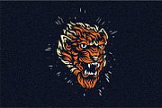 Head of Wild Beast - SVG,Vector,PNG, an Animal Illustration by Ben studio (Thumbnail 9 of 13)