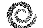 50 Elegant Floral Leaf Spiral Frame, a Decorative Illustration by Amazin_art (Thumbnail 38 of 41)