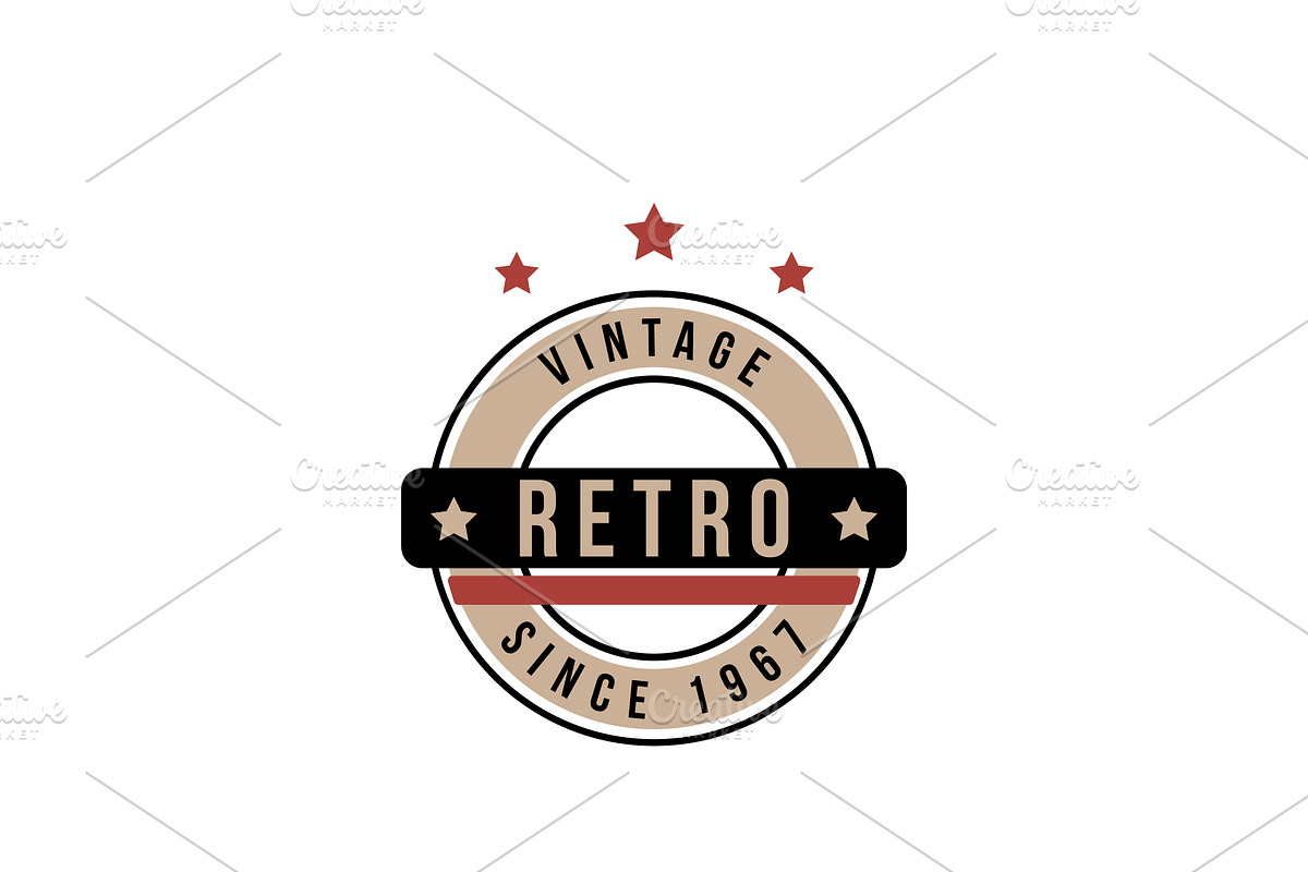 Vintage Retro Circle Logo Design, a Branding & Logo Template by AlvinStd