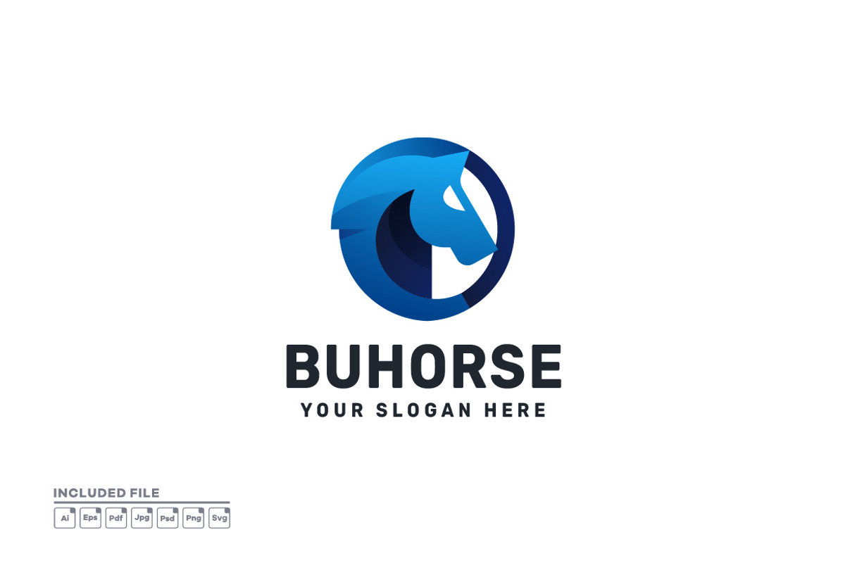 Horse Gradient Vector Logo, a Branding & Logo Template by yuanesei