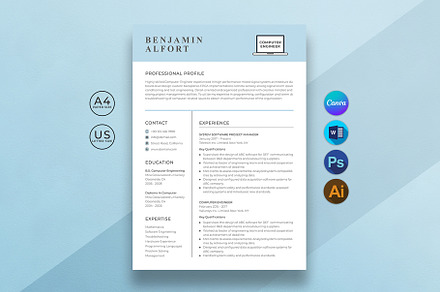 Engineer Resume, a Resume Template by DesignDevisers