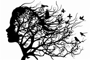 Nature Face Vector Collection, an Illustration by BIPLOB EXPERT (Thumbnail 3 of 9)
