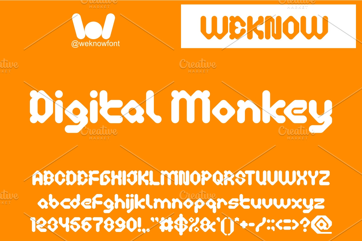 Digital Monkey Font, a Font by weknow (Photo 1 of 8)