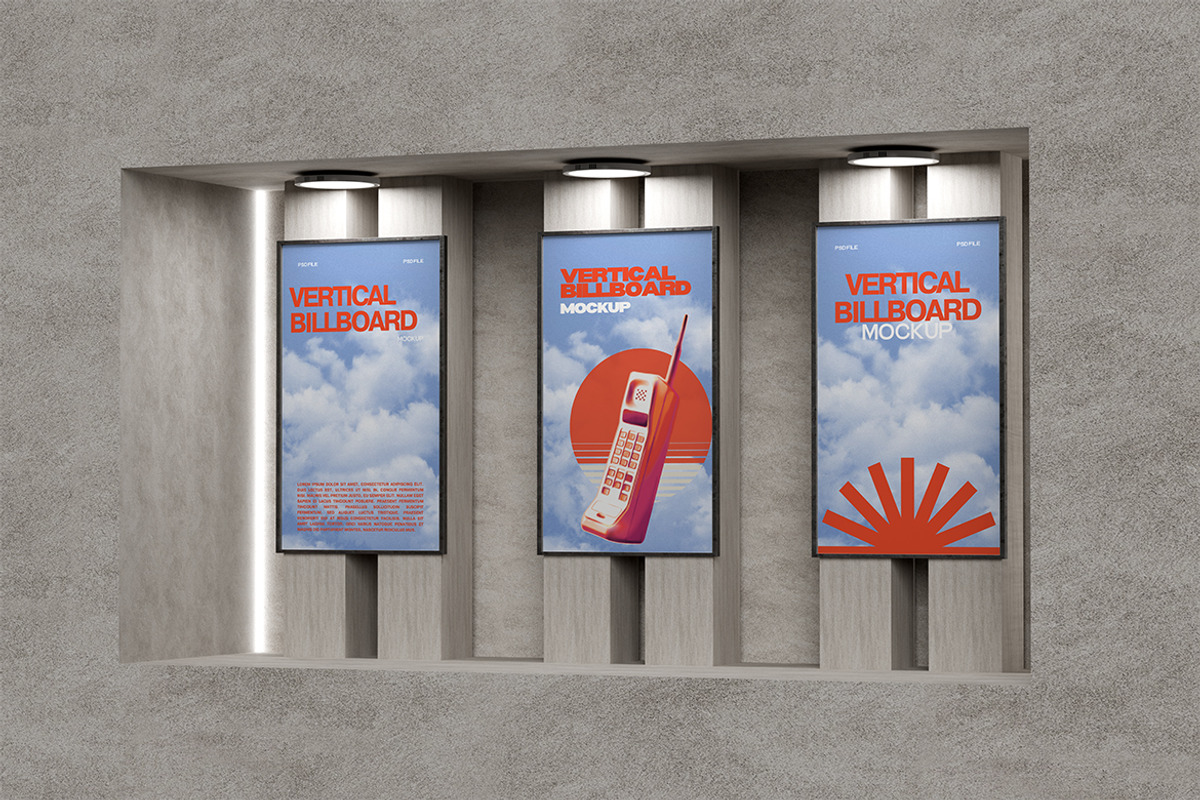 Vertical Billboard Mockup, an Advertising Mockup by xavier_studio (Photo 5 of 5)