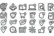 Info Icon Line Art Set, an Illustration by designvectx (Thumbnail 2 of 3)