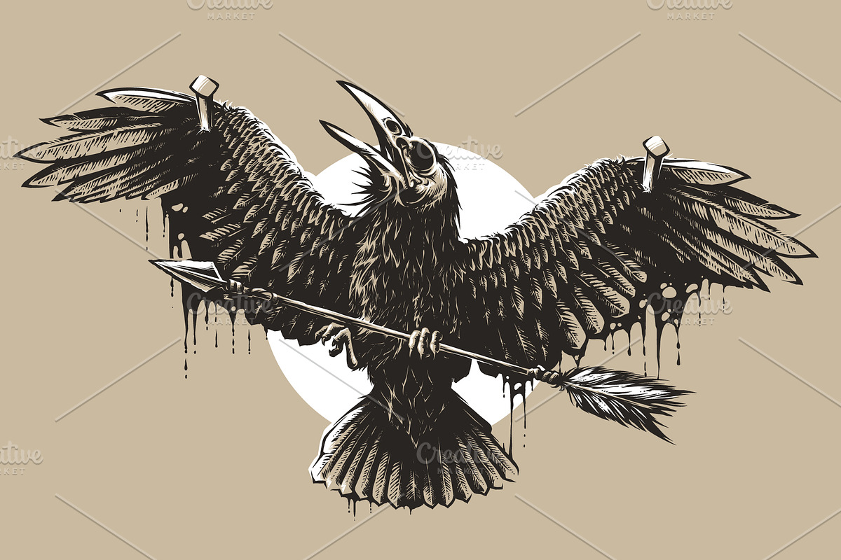 Dead Raven, an Animal Illustration by daver2002ua