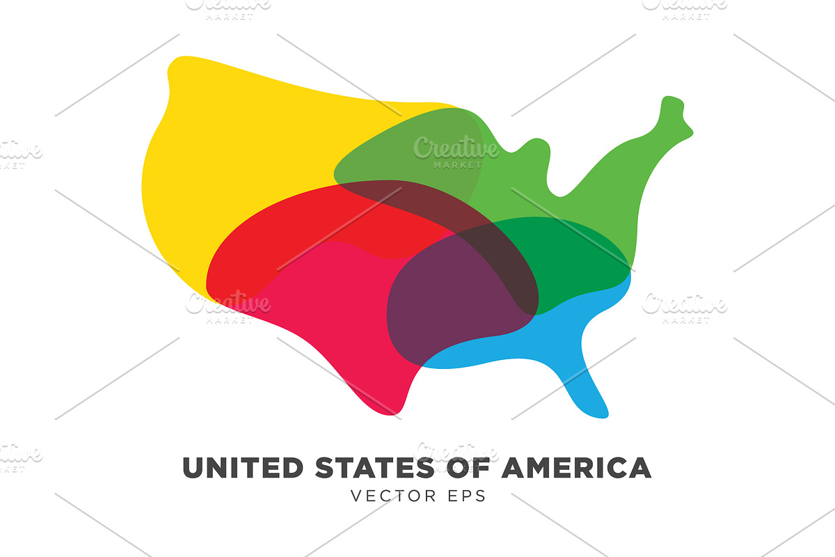 USA Map Vector, a Work Illustration by Toko Pak Sabar