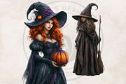 Dark Fantasy Halloween witches, a Seasonal Illustration by ThatsDesignArt (Thumbnail 9 of 17)