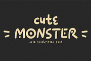 Cute Monster - Cute Handwritten Font, a Handwritten Font by Iniistudio (Thumbnail 1 of 7)