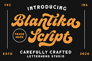 Blantika Script, a Script Font by Letterhend Studio (Thumbnail 1 of 9)