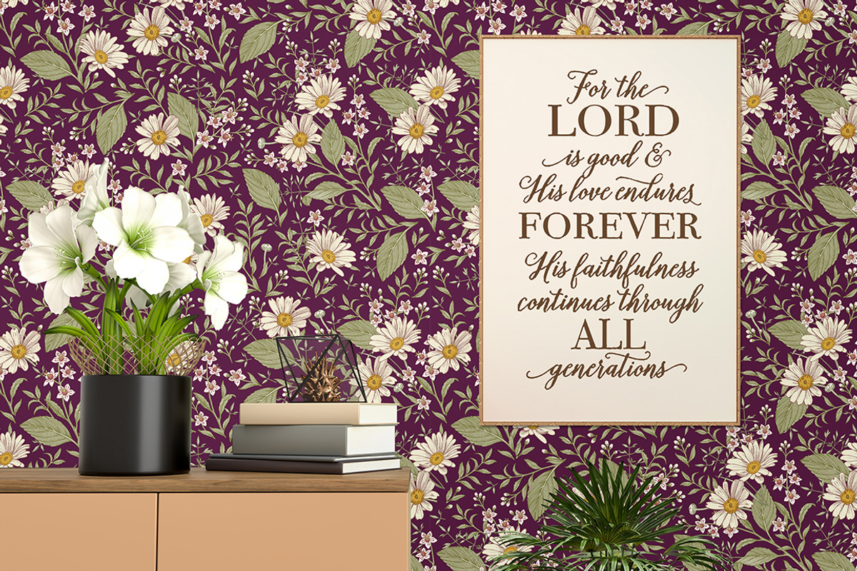 Set Seamless Flowers Chamomile daisy, a Pattern Graphic by Vintage (Photo 11 of 17)