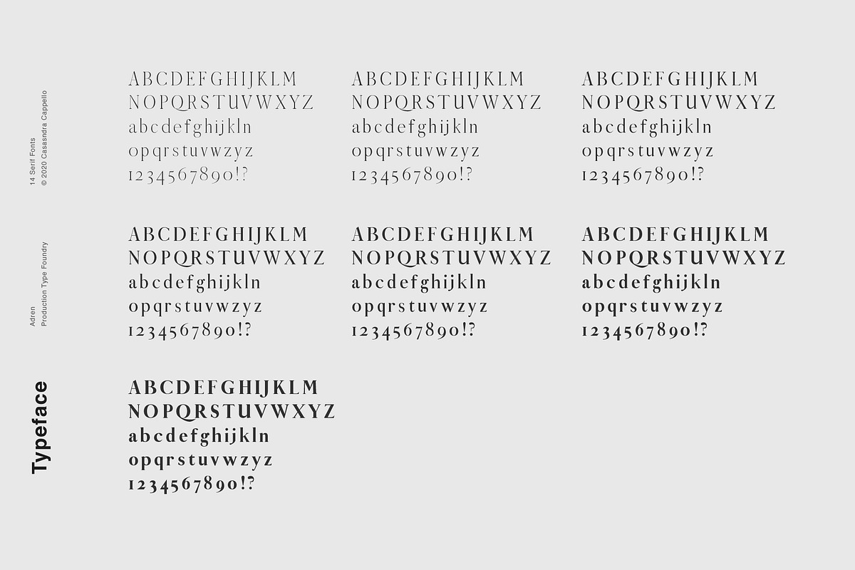 Adren - A Modern & Refined Typeface, a Serif Font by Cassandra Cappello (Photo 5 of 5)