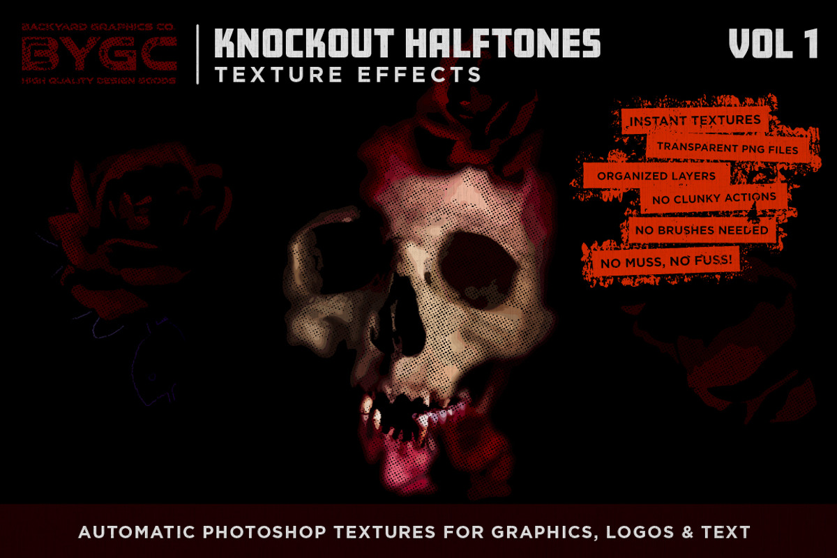 Halftone Textures for Photoshop, a Texture Graphic by BackYard Graphics Co. (Photo 3 of 7)