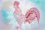 Rooster, an Animal Illustration by El Design (Thumbnail 2 of 3)