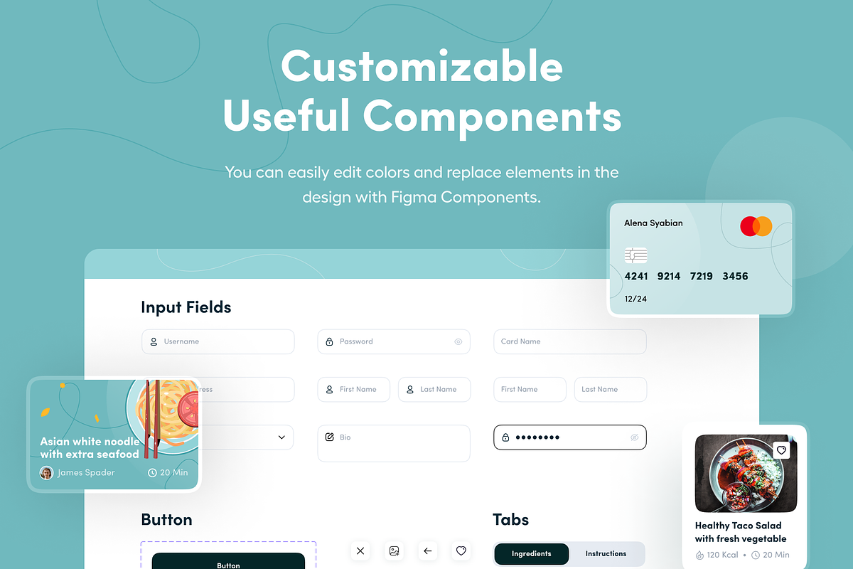 Recipely - Food Recipe App UI Kit, an UI Kit Template by dhuhacreative (Photo 7 of 8)