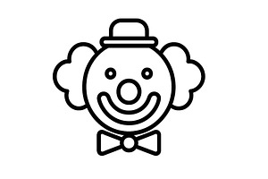 Joyful clown face with cheerful, an Illustration by ZinetroN