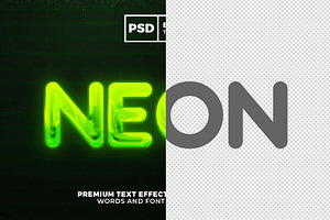 Neon Glow Editable Text Effect