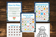 Snowman Bingo Game Printable, a Print Template by Graphicsnext (Thumbnail 2 of 4)