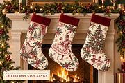 Vintage Holiday Toile Pattern Bundle, a Pattern Graphic by Olya Creative (Thumbnail 8 of 31)