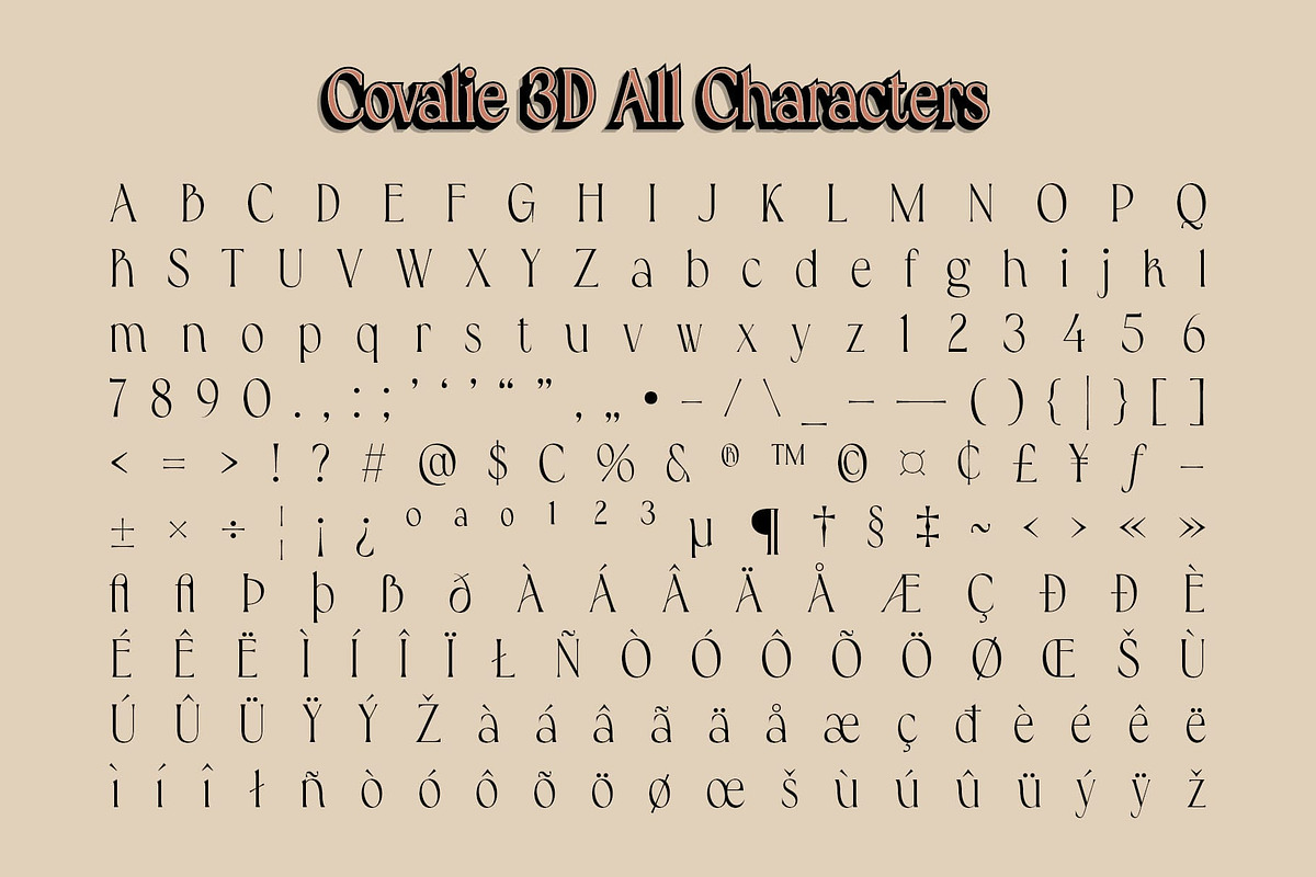 Covalie 3D, a Serif Font by Craft Supply Co. (Photo 8 of 8)