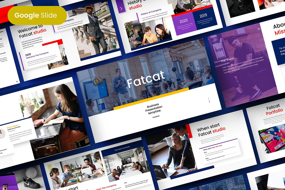 Fatcat - Business Google Slide, a Presentation Template by Dens Creative Studio (Photo 1 of 6)