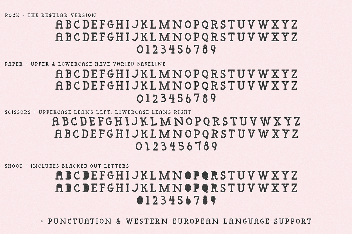 Rock Paper Scissors Shoot Serif, a Serif Font by Beck McCormick (Photo 10 of 10)