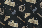 Whimsigoth Seamless Repeat Pattern, a Pattern Graphic by Forest Lily (Thumbnail 3 of 9)