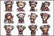 Sweet Christmas Teddy Bear Clipart, an Animal Illustration by Sublimation Artist (Thumbnail 3 of 6)