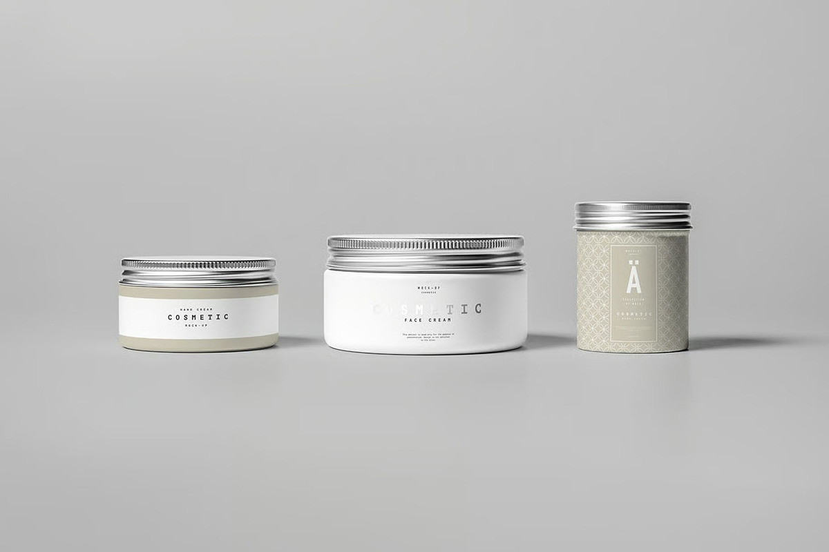 Skincare Cream Jar Package Mockup, a Packaging Mockup by DesignRushMarket (Photo 1 of 2)