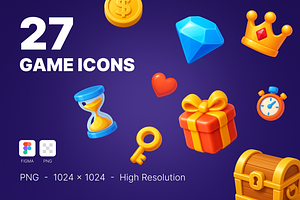 Collection of 2D Game Icons